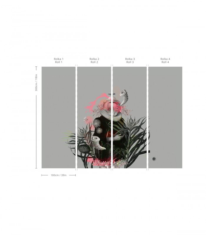 Lady Medusa Gray wallpaper - Wallcolors  - Exclusive Wallpapers