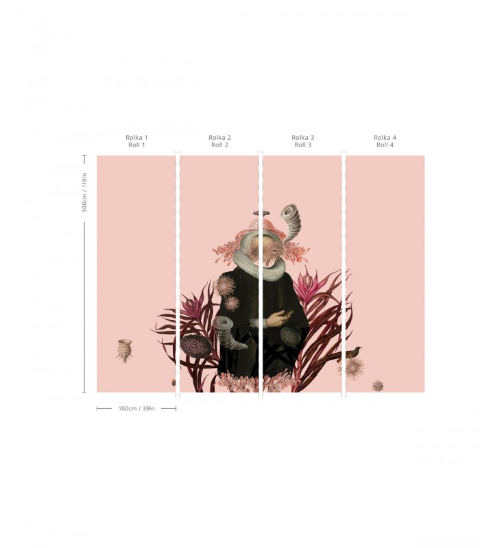 Lady Medusa Pink tapete - Wallcolors  - Exklusive Hintergrundbilder