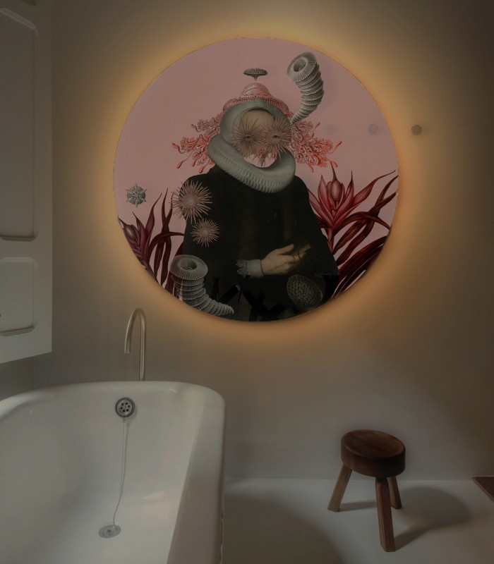 Dots Lighting Lady Medusa Pink - Wallcolors  - Exklusive Hintergrundbilder