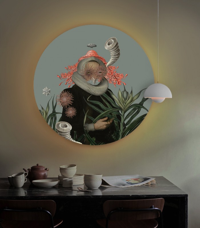 Dots Lighting Lady Medusa Blue - Wallcolors  - Exklusive Hintergrundbilder