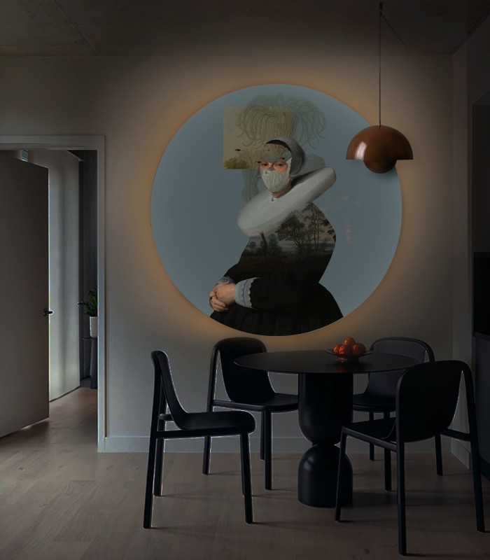 Dots Lighting Landscape Muse Blue - Wallcolors  - Exklusive Hintergrundbilder