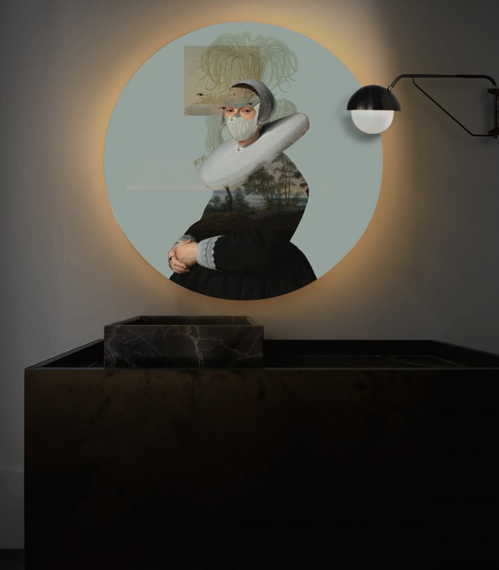 Dots Lighting Landscape Muse Green - Wallcolors  - Exklusive Hintergrundbilder