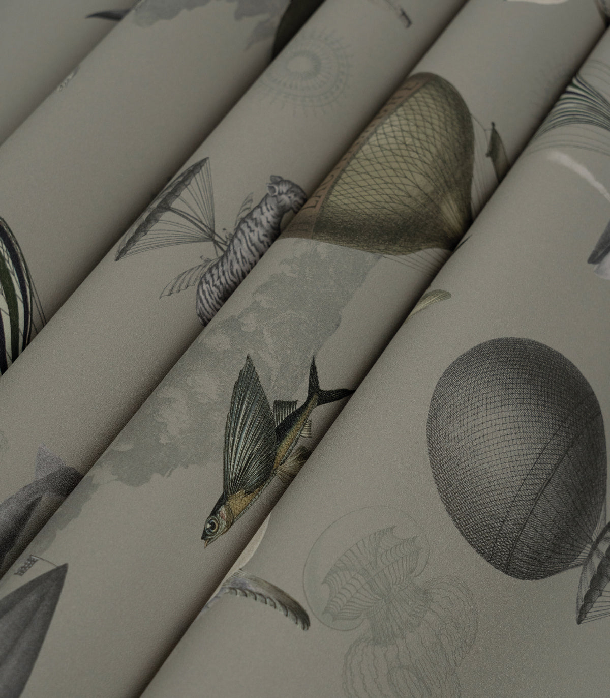 Tapeta Vintage balloons green