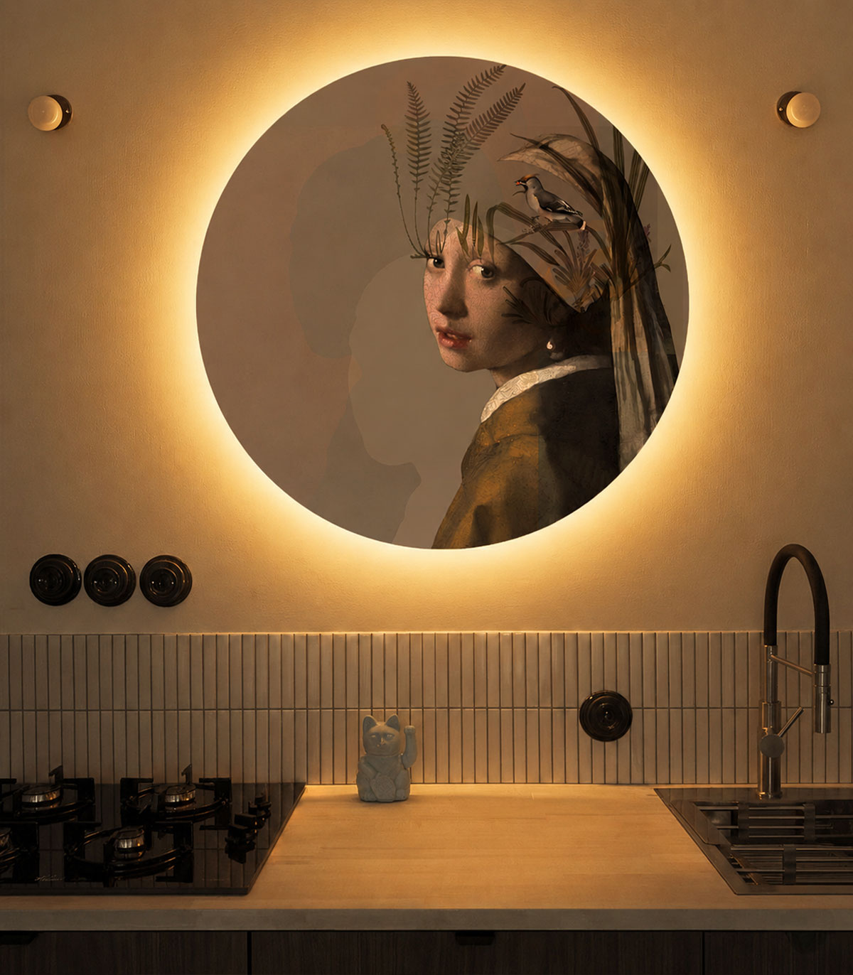 Dots Lighting Nature girl with the pearl