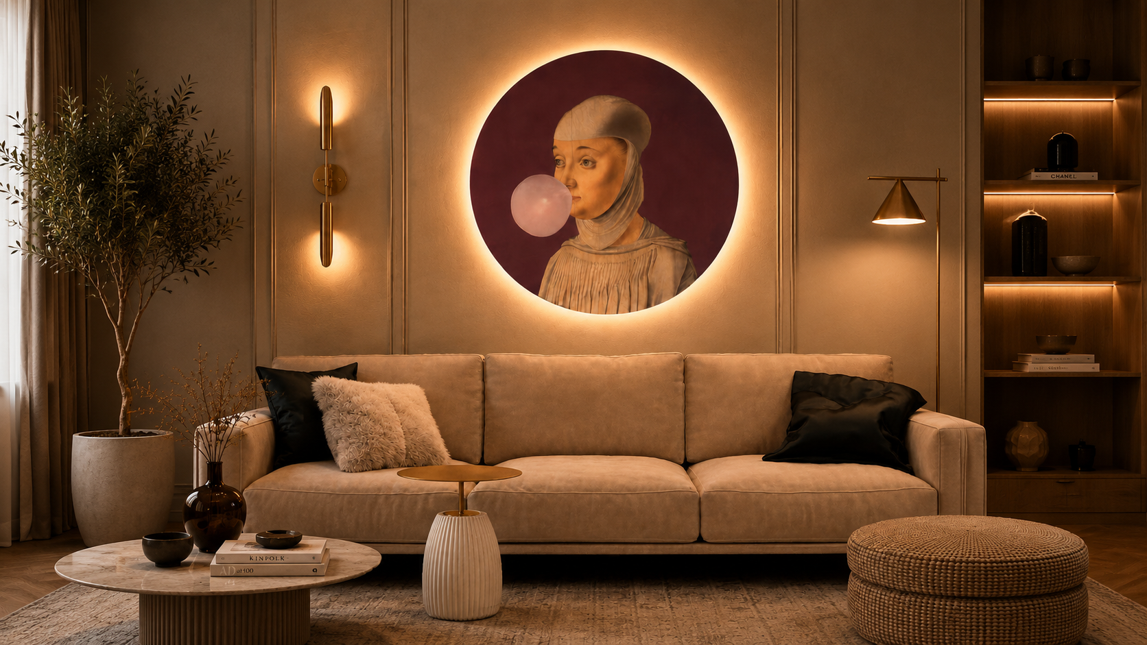Dots Lighting Mujer con Chicle Berenjena