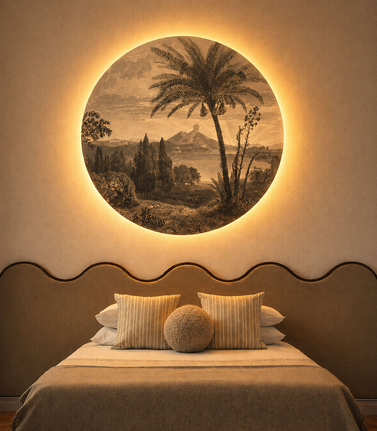 Dots Lighting Tropical Volcano Vista blue