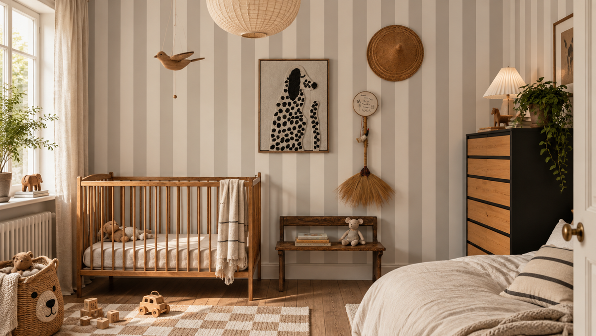 Tapete Bold Stripe Ash