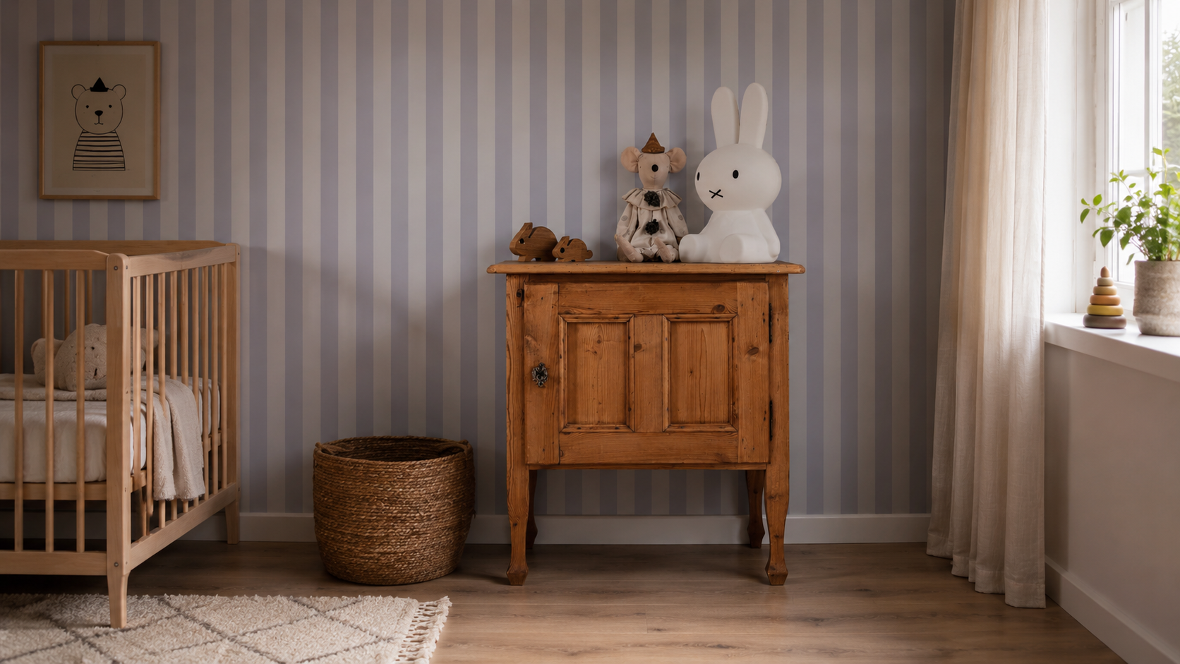 Tapeta Bold Stripe Lavender