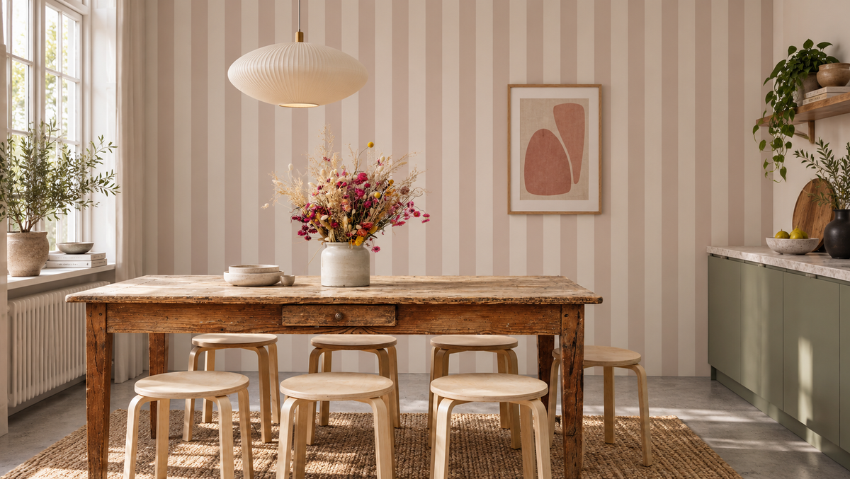 Tapete Bold Stripe Sand