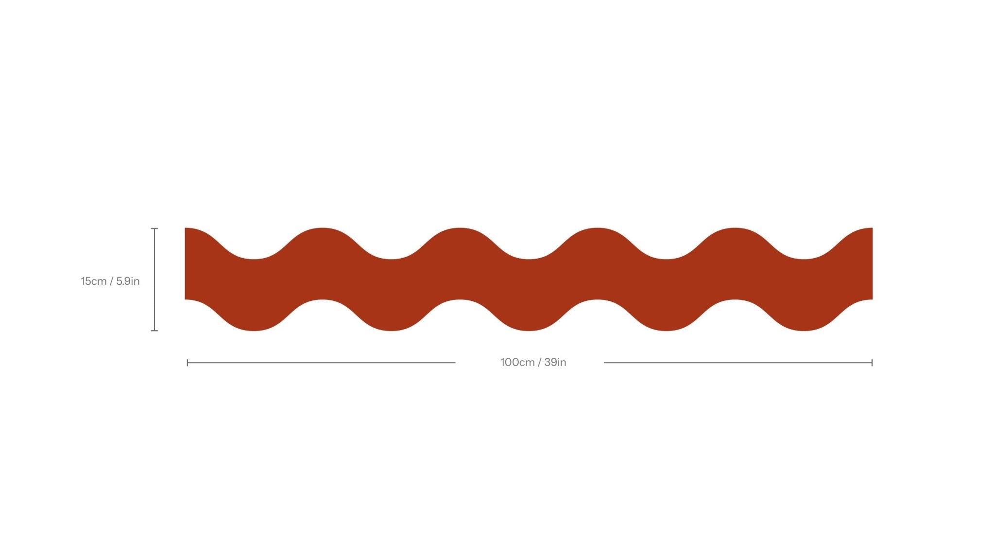 Border Double Wave Burnt Orange - Wallcolors®