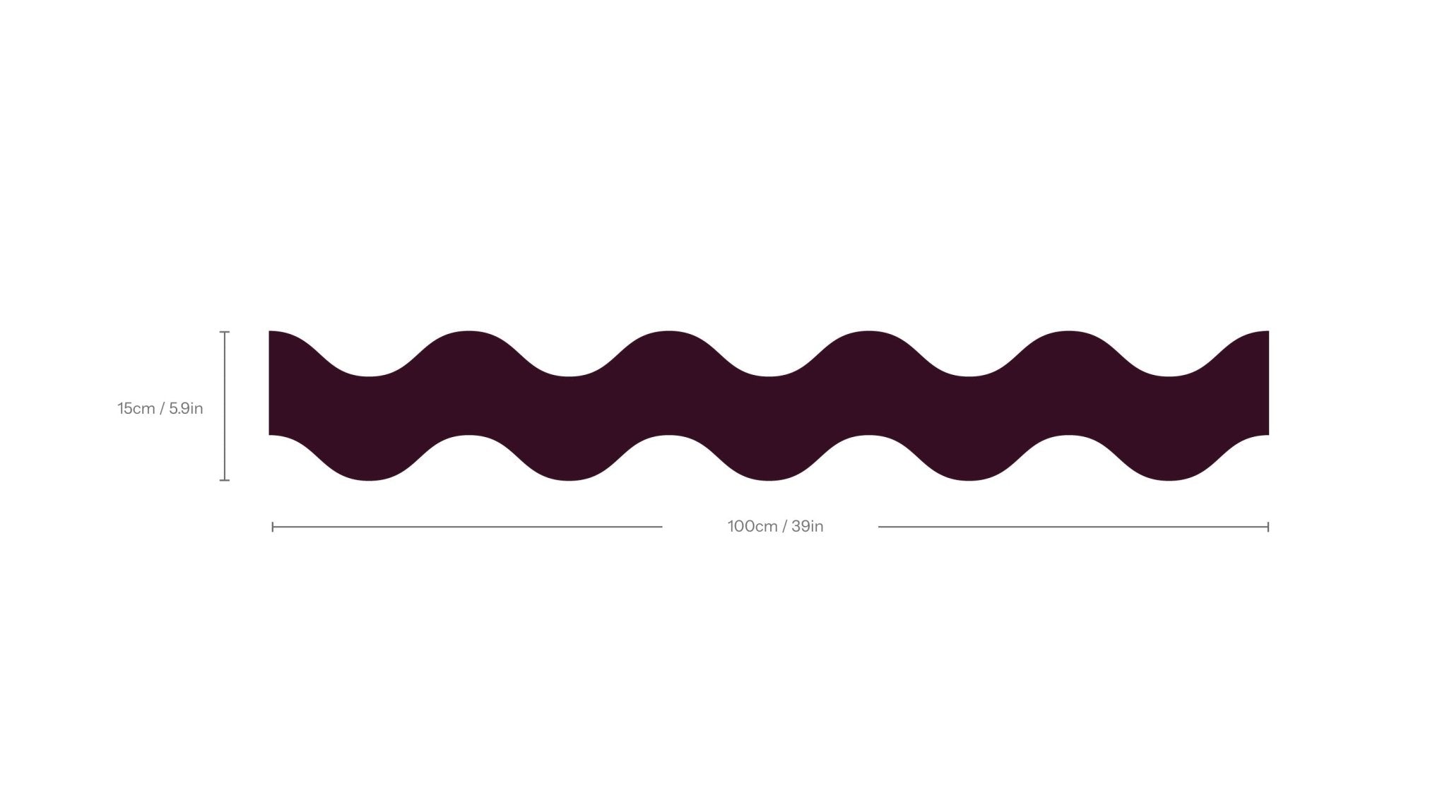 Border Double Wave Plum Wine - Wallcolors®