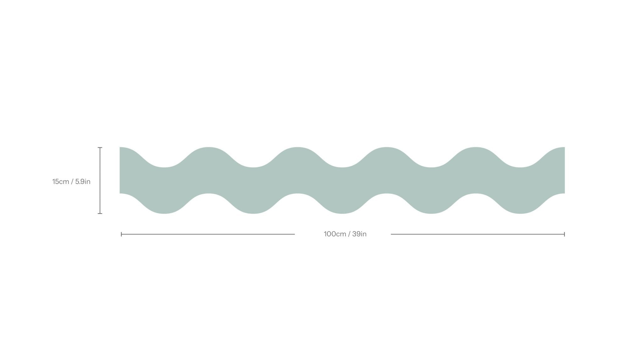 Border Double Wave Calm Sea Glass - Wallcolors®