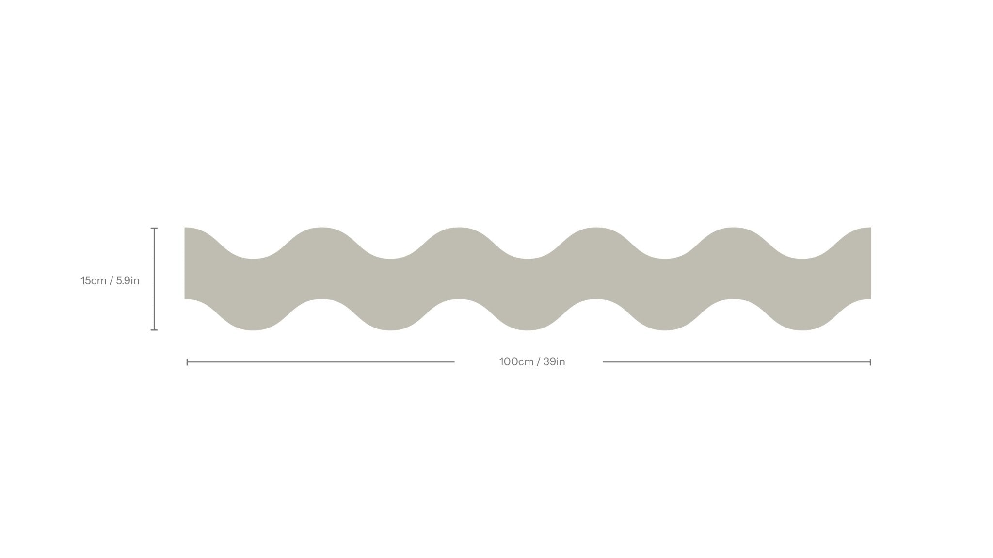 Border Double Wave Calm Warm Taupe - Wallcolors®
