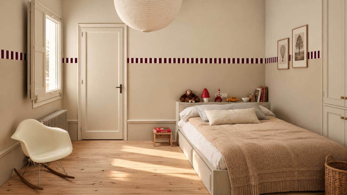 Border Stripe Deep Burgundy
