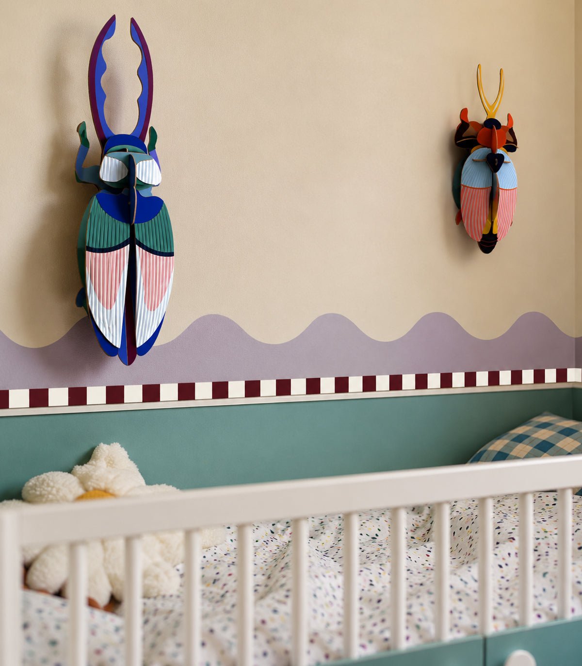Border Waves Play Soft Lilac - Wallcolors®