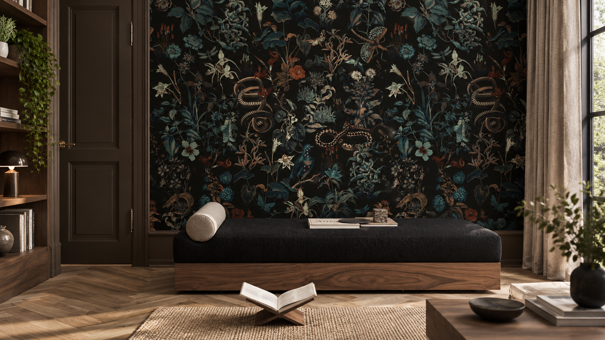 Papel pintado Botanic Black