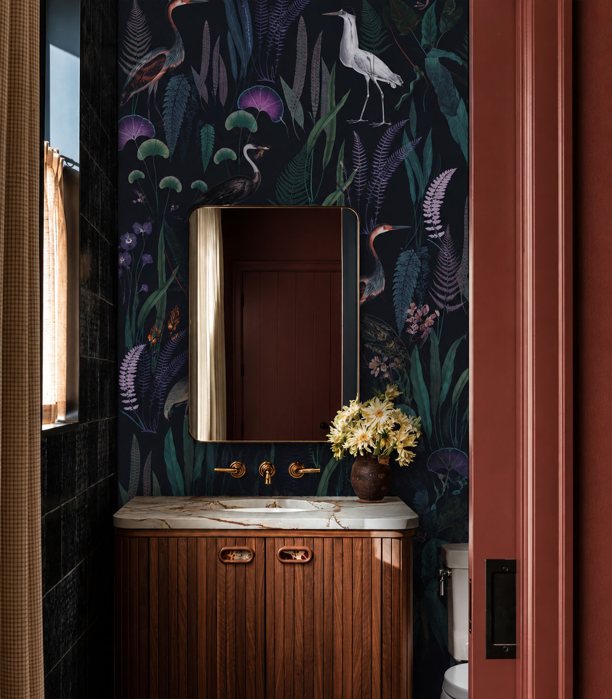 Carta da parati Calm Heron Purple