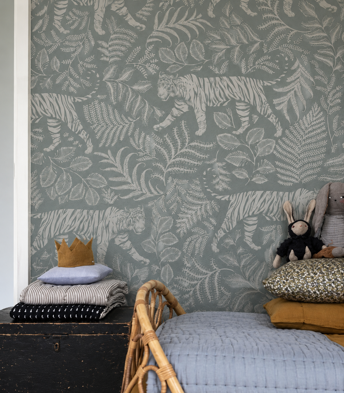Tapeta Camouflaged Tiger Blue