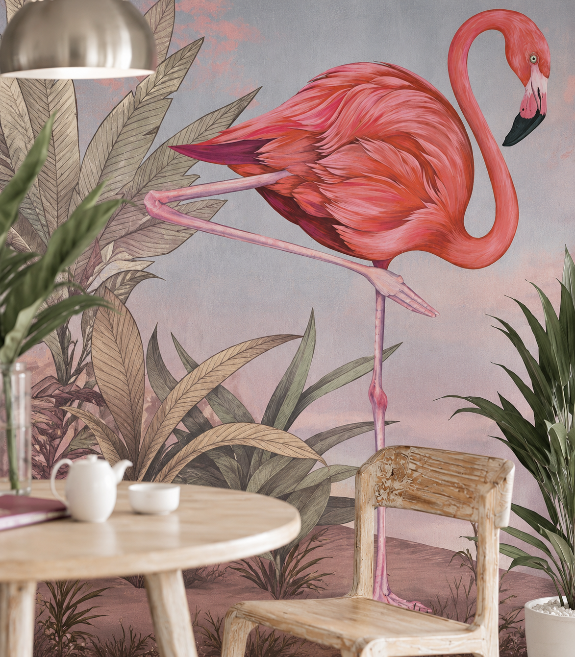 Tapete Crimson Flamingo Pink