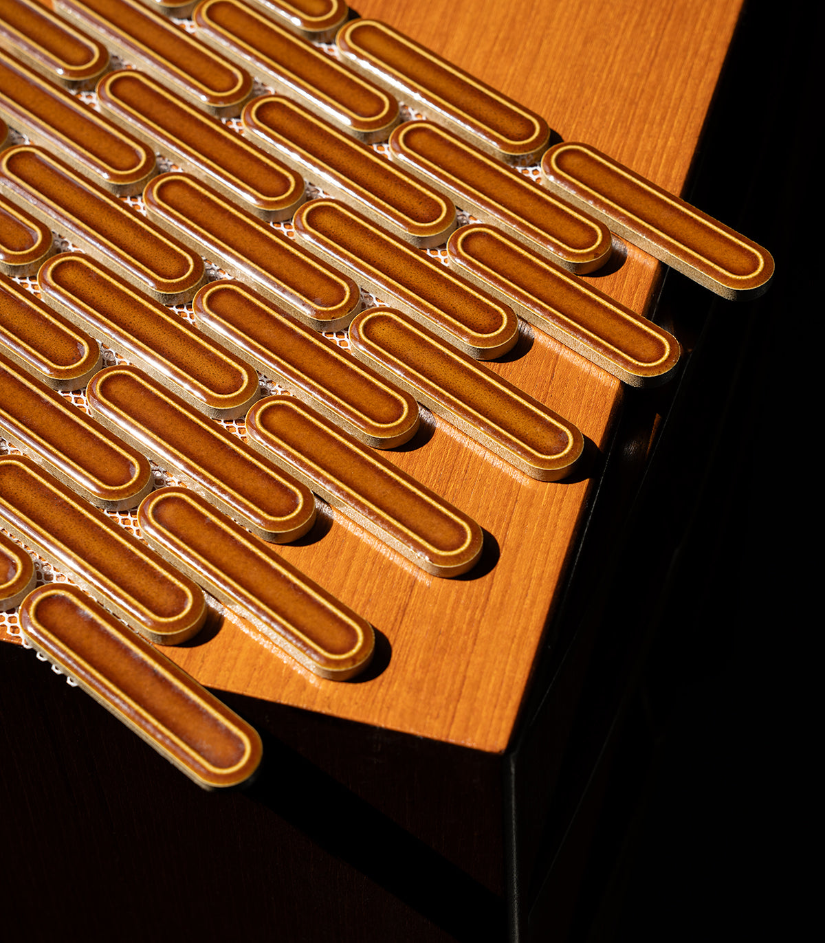 Savoiardi caramel brown mosaic