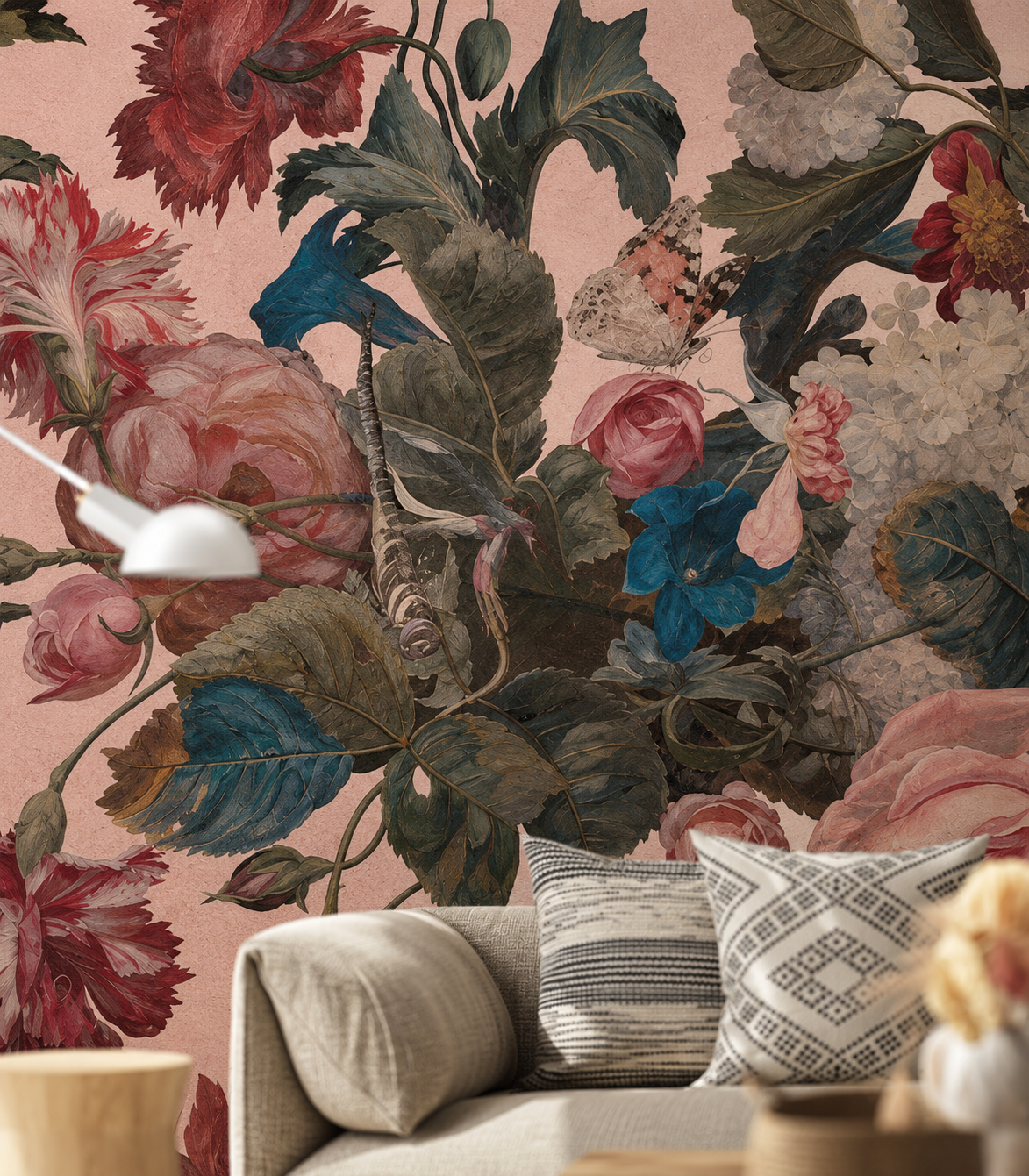 Carta da parati Dragonfly Garden Pink