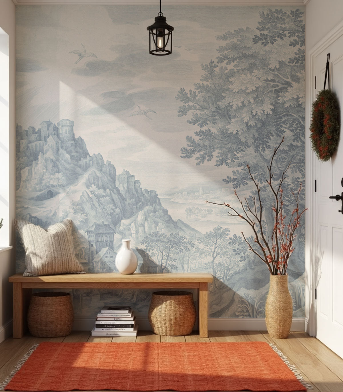 Ethereal Forest Blue Wallpaper