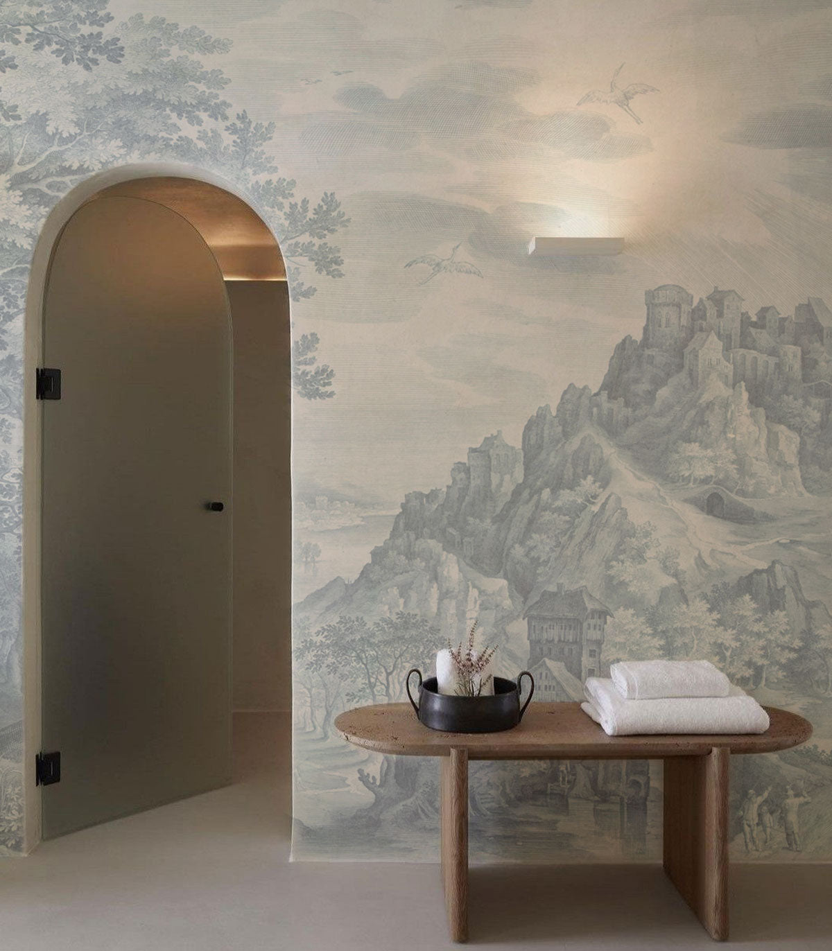 Ethereal Forest Blue Wallpaper