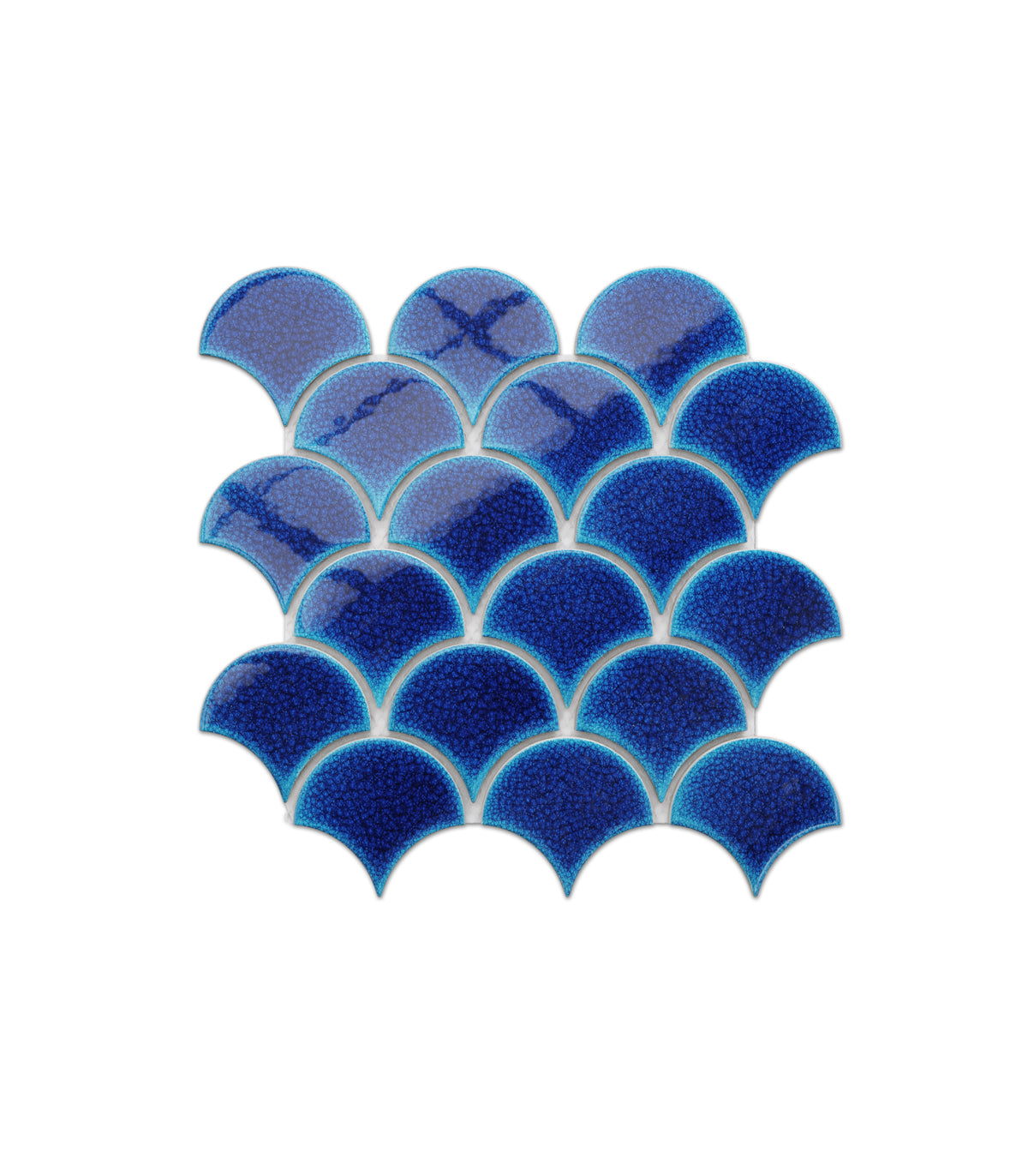 Fish scale royal blue mosaic