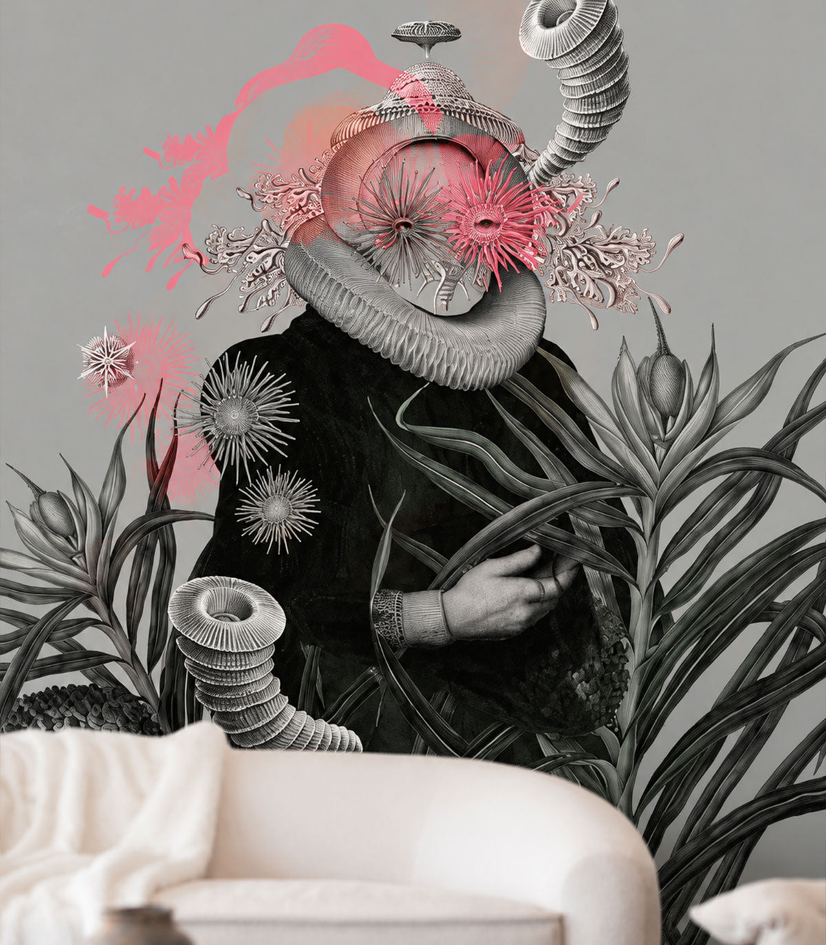 Carta da parati Lady Medusa Gray