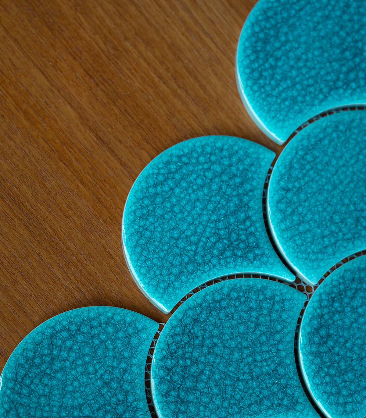 Fish scale deep blue mosaic