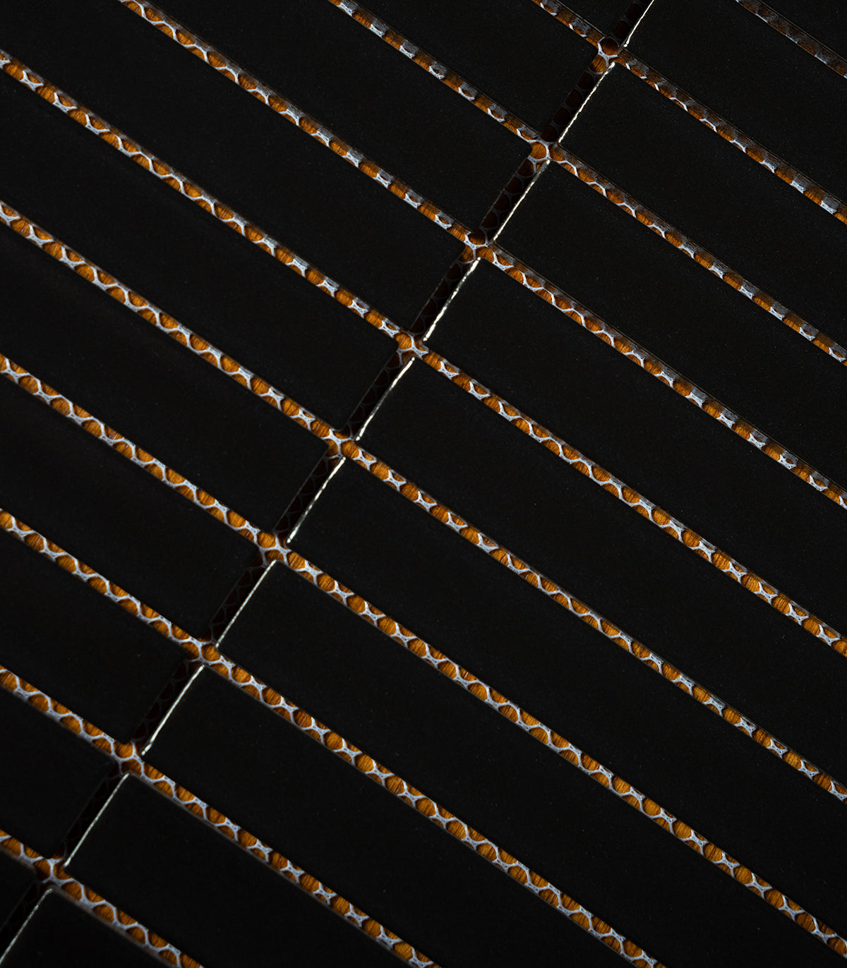 Piano black matte mosaic