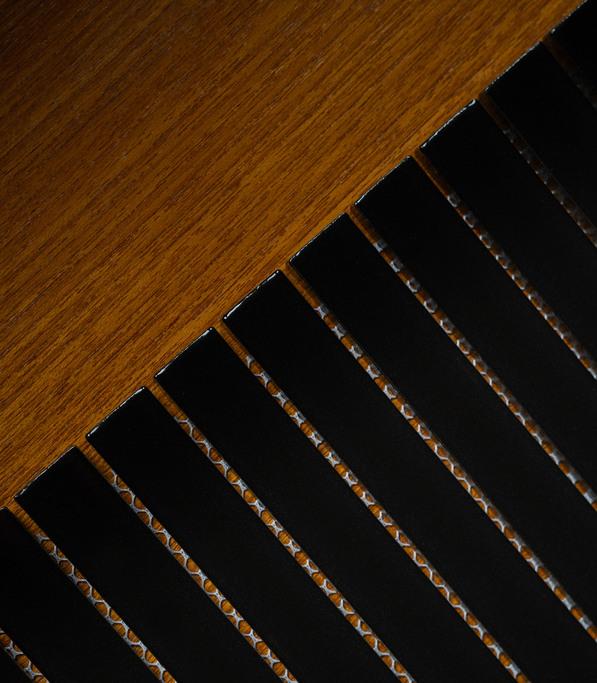 Piano black matte mosaic