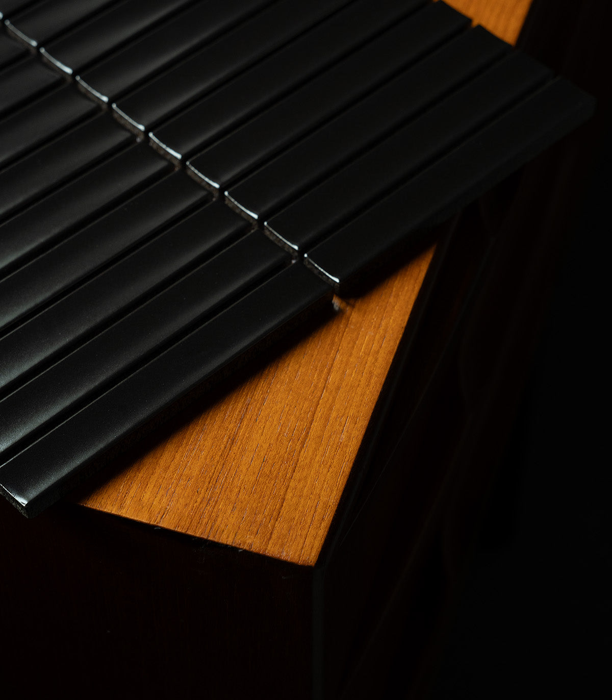 Piano black matte mosaic