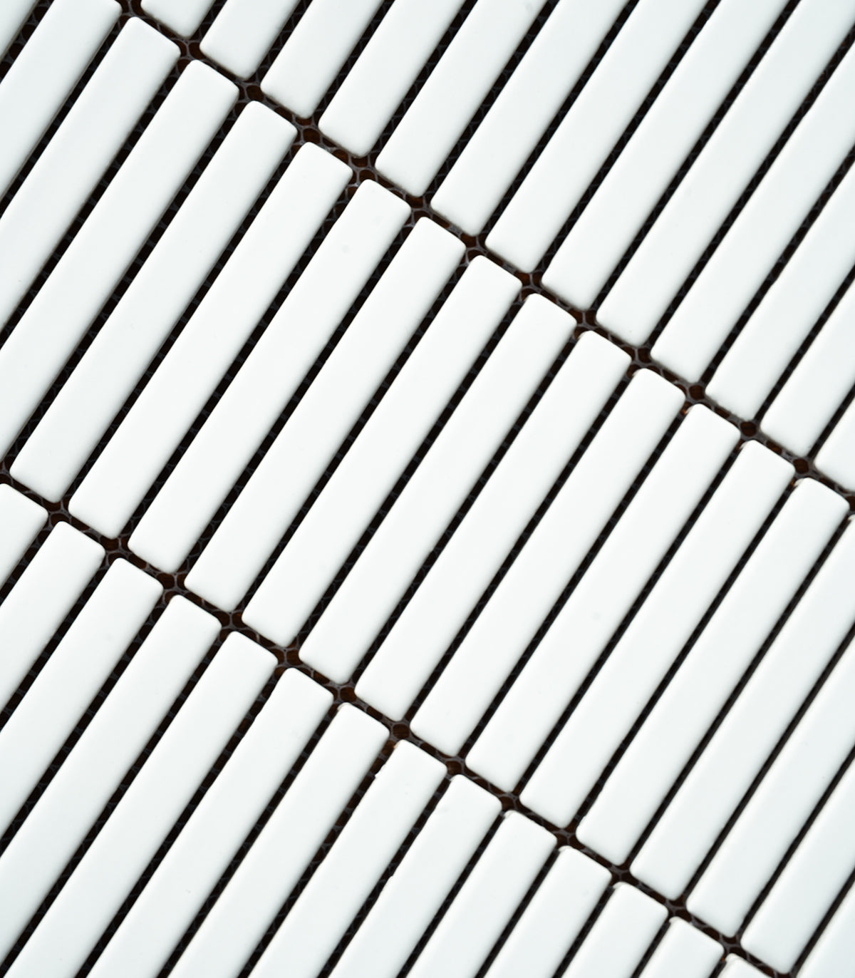 Mini piano clear white gloss mosaic