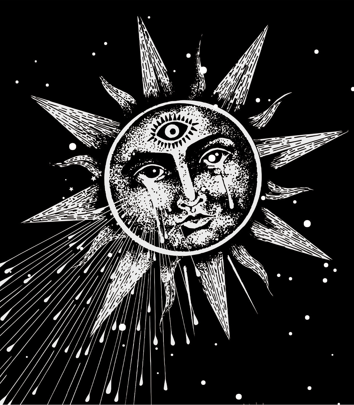 Tapeta Moon and sun red