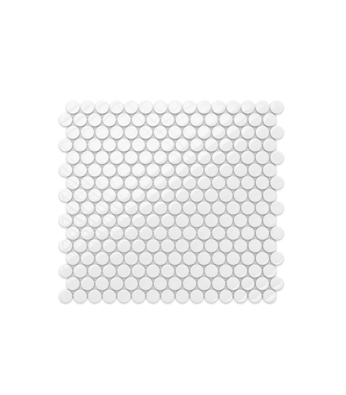 Penny dots white gloss mosaic
