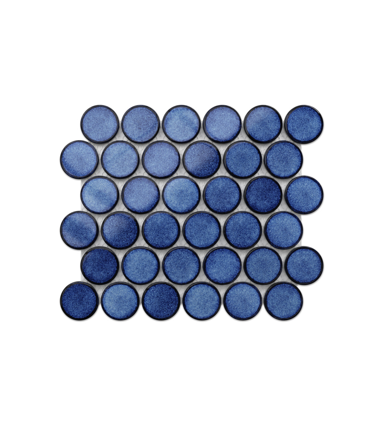 Circle dots royal blue mosaic