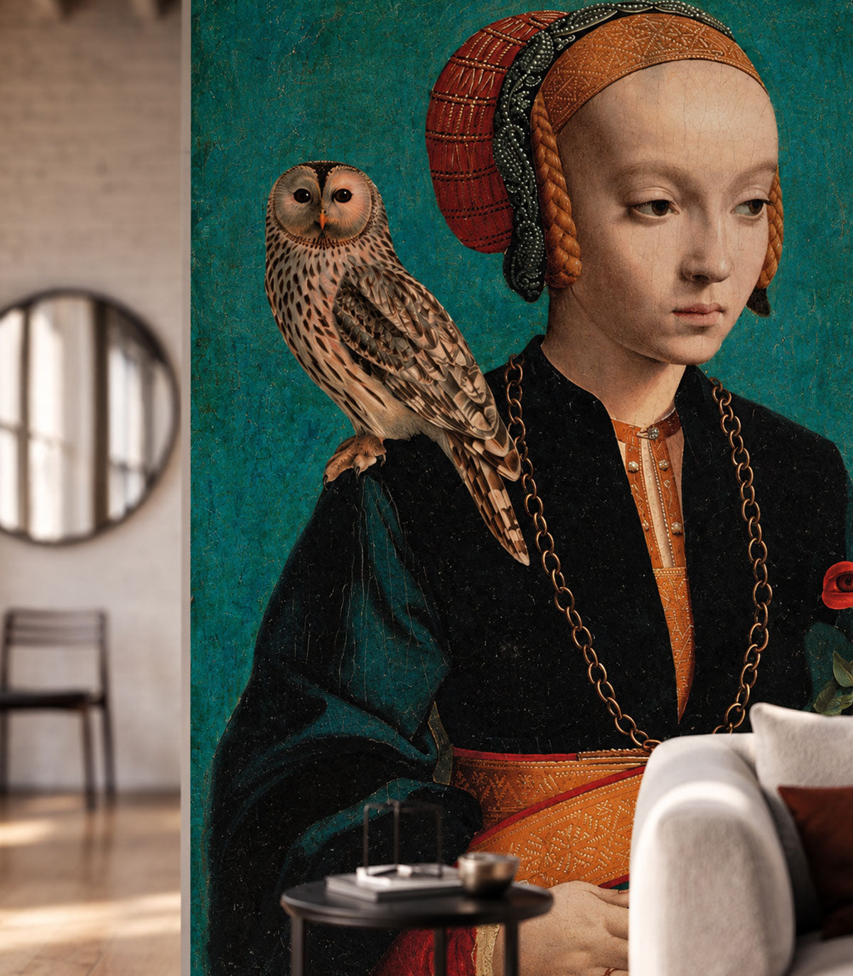 Wallpaper Owl lady