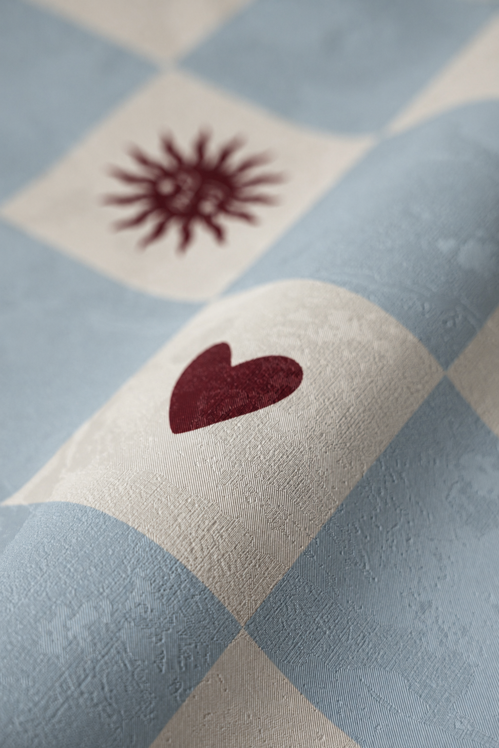 Tapete Sun and heart Blue