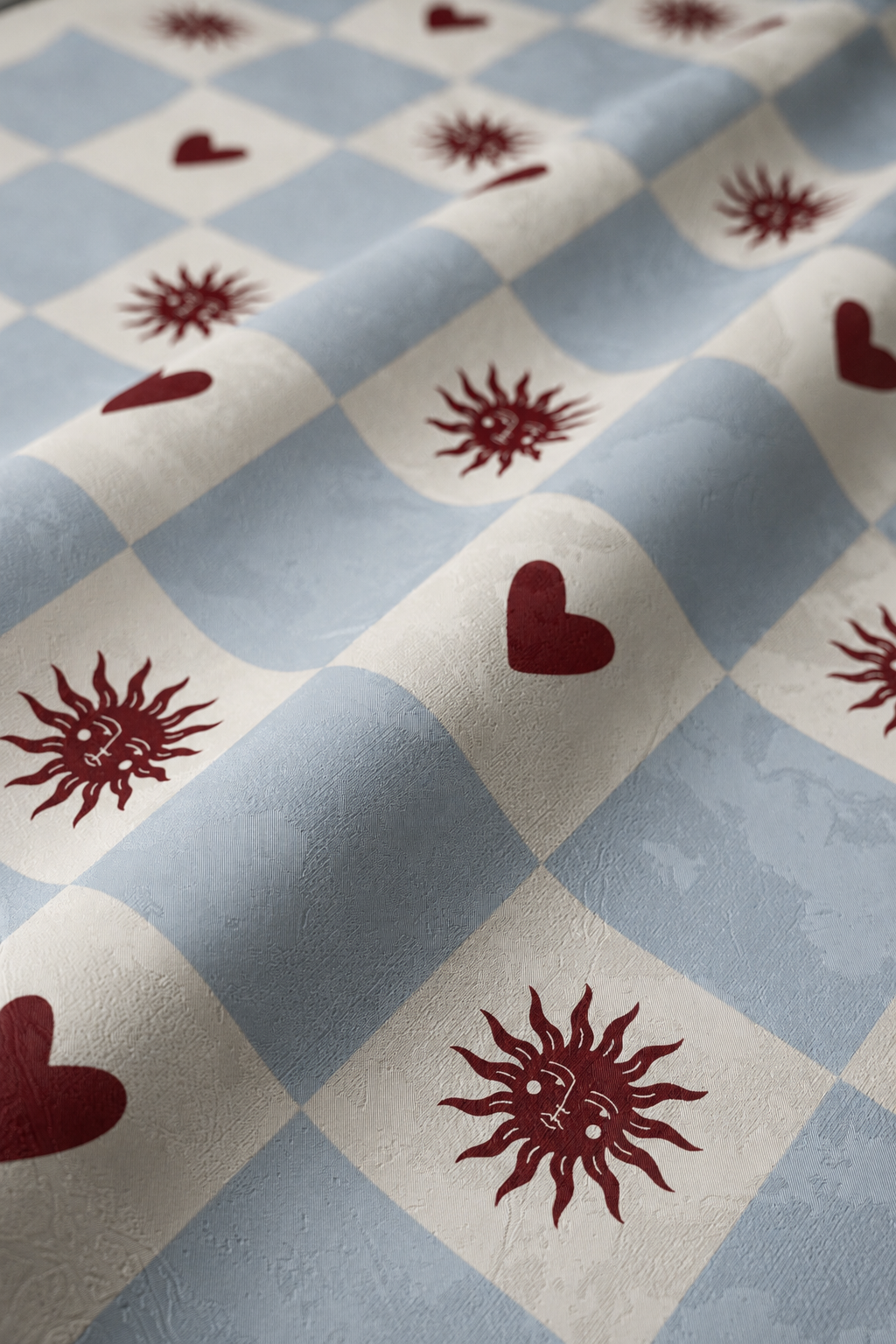 Tapete Sun and heart Blue