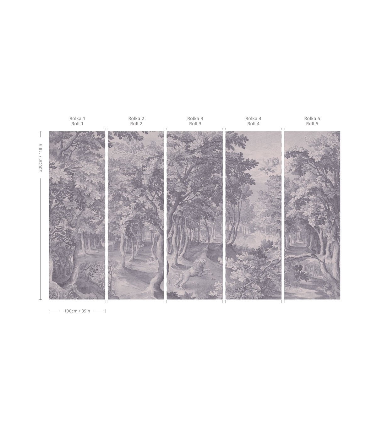 Wallpaper Timeless Trees Blue