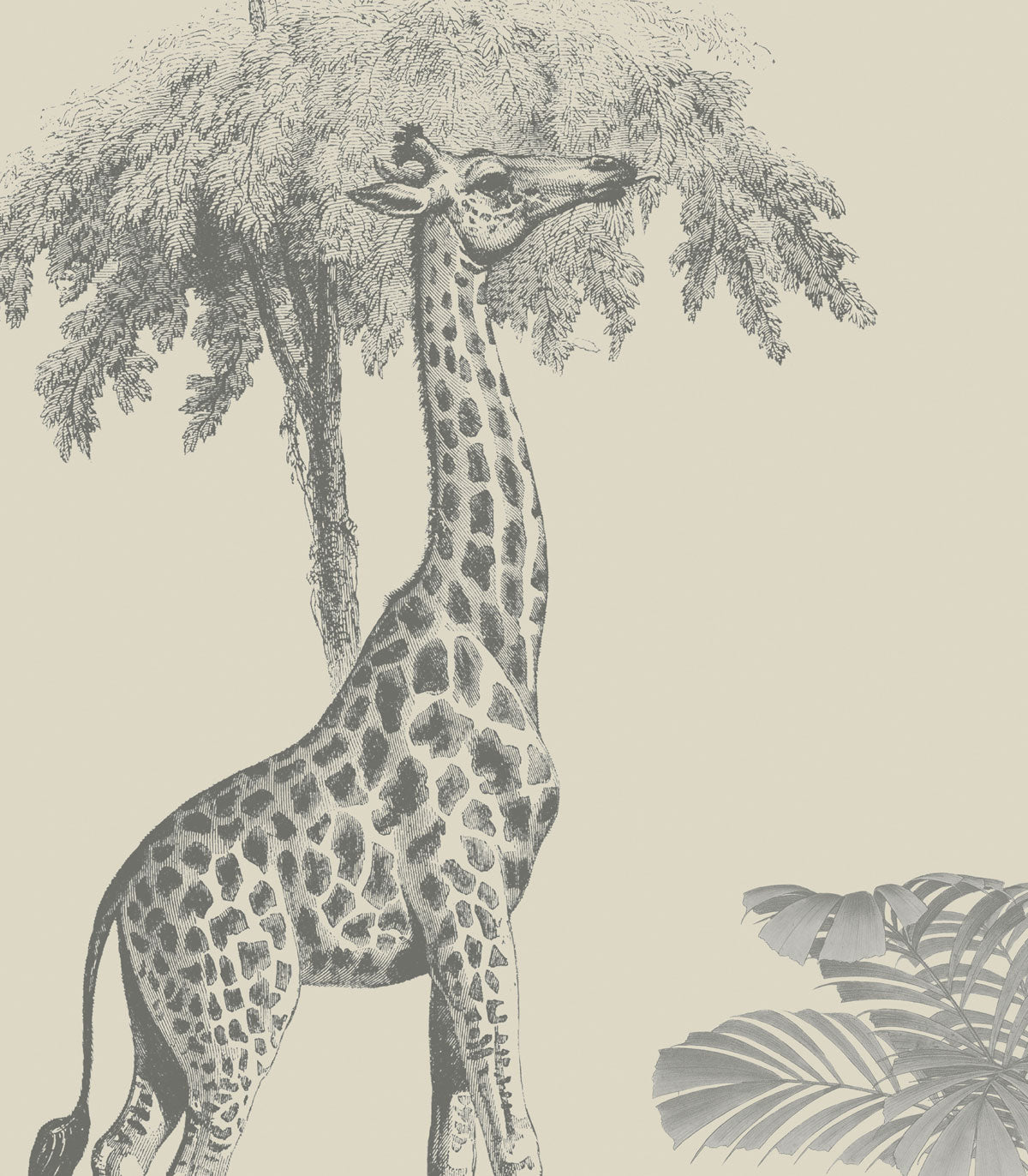 Tapeta Vintage animals beige