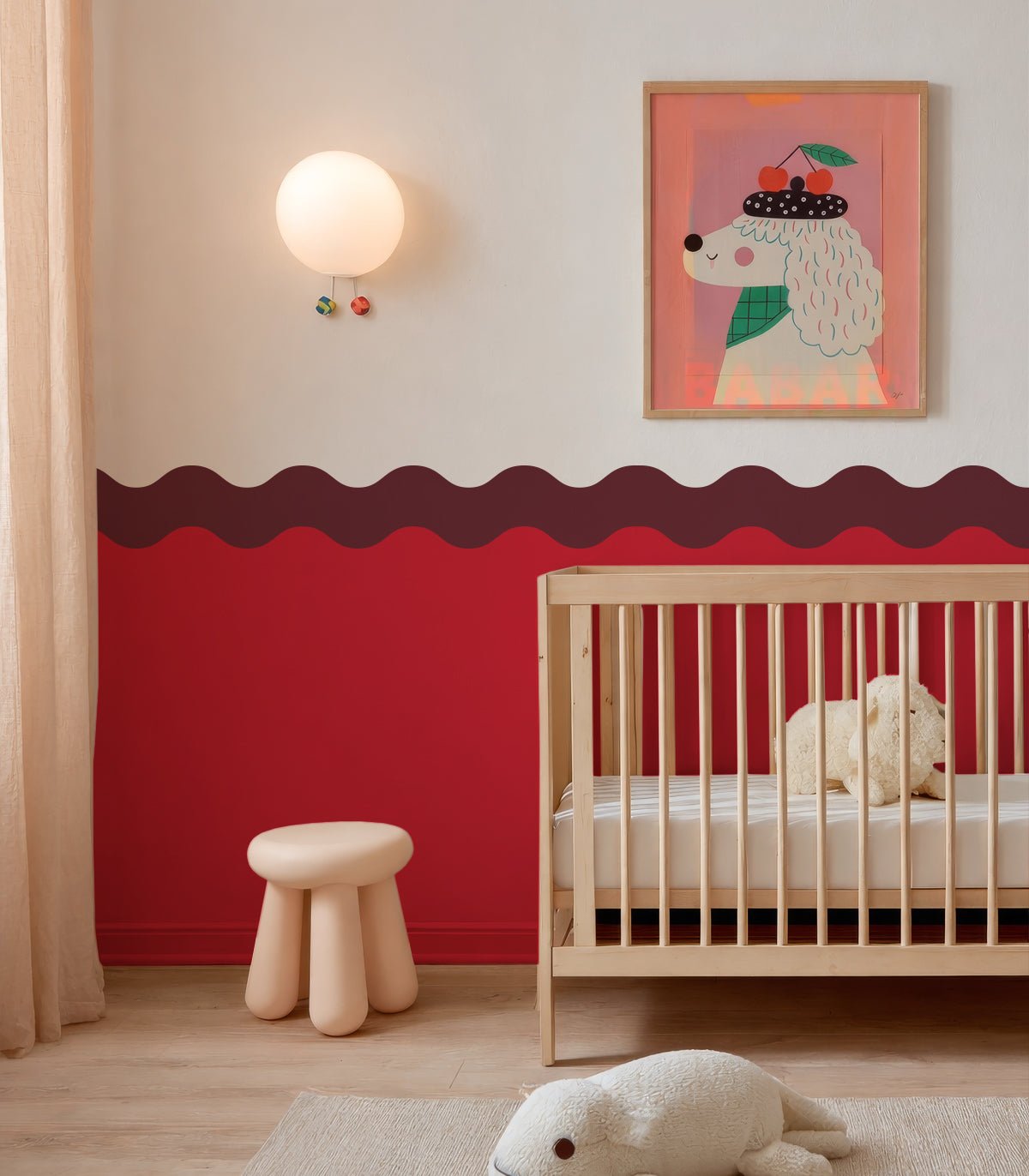 Wainscoting Double Wave Dark - Wallcolors®