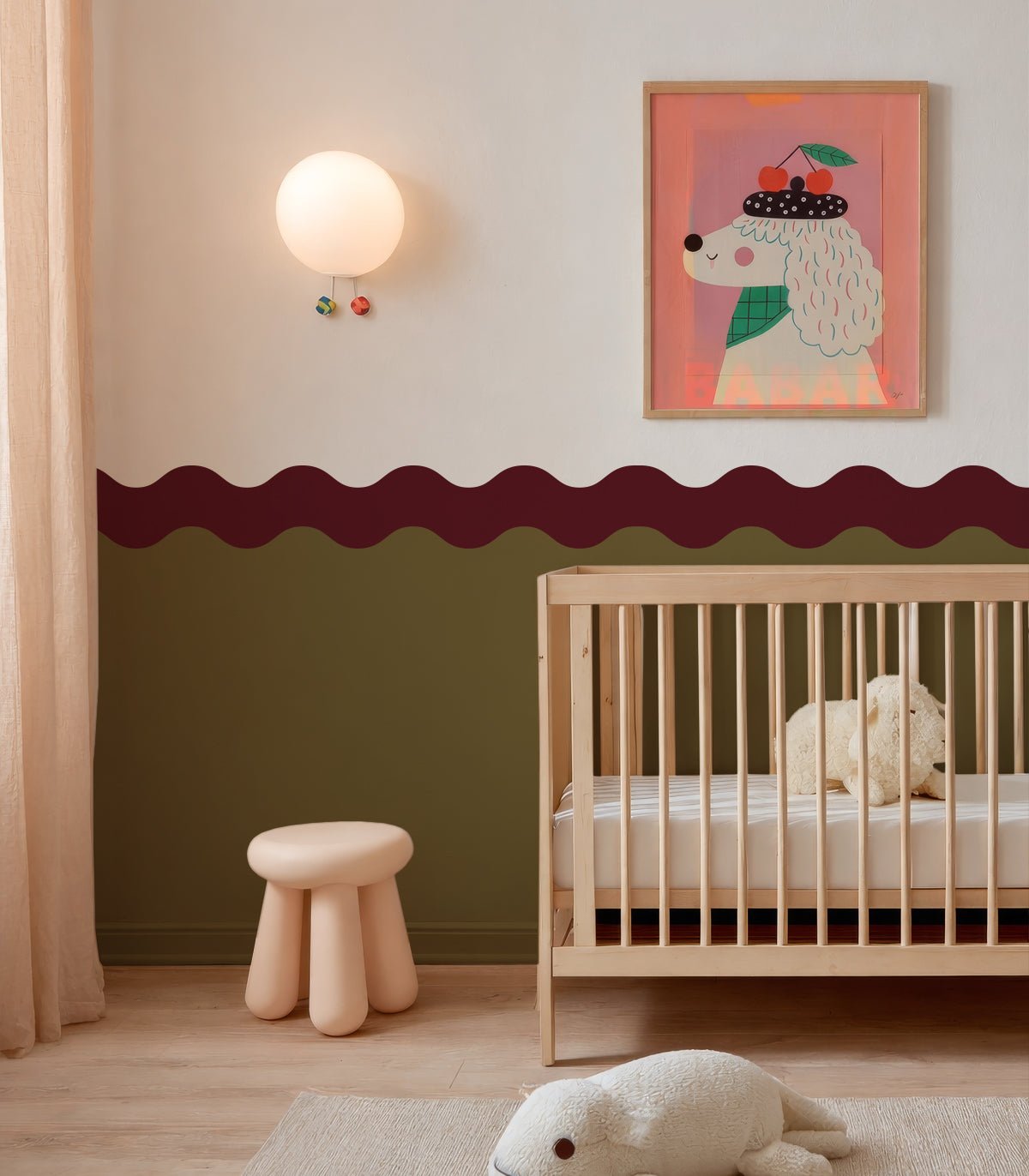 Wainscoting Double Wave Dark - Wallcolors®