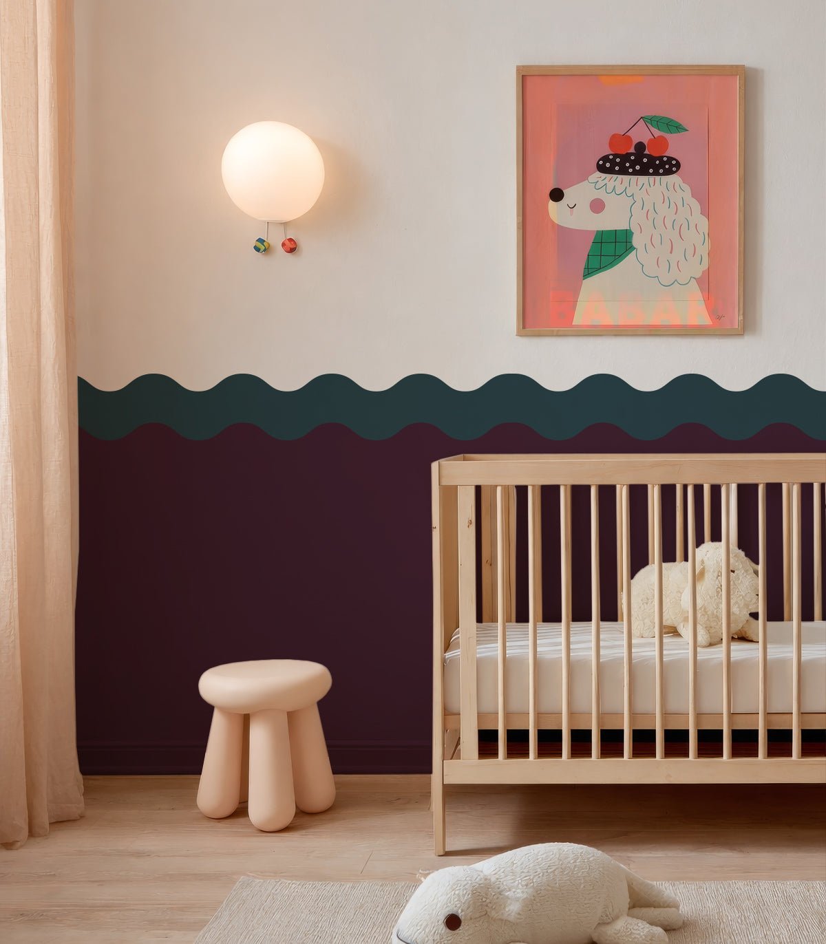 Wainscoting Double Wave Dark - Wallcolors®