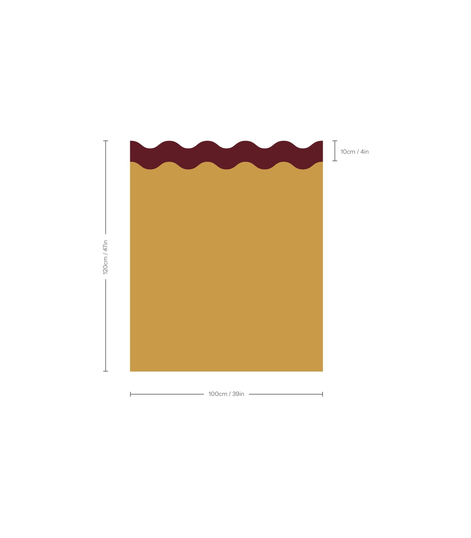 Wainscoting Double Wave Dark - Wallcolors®