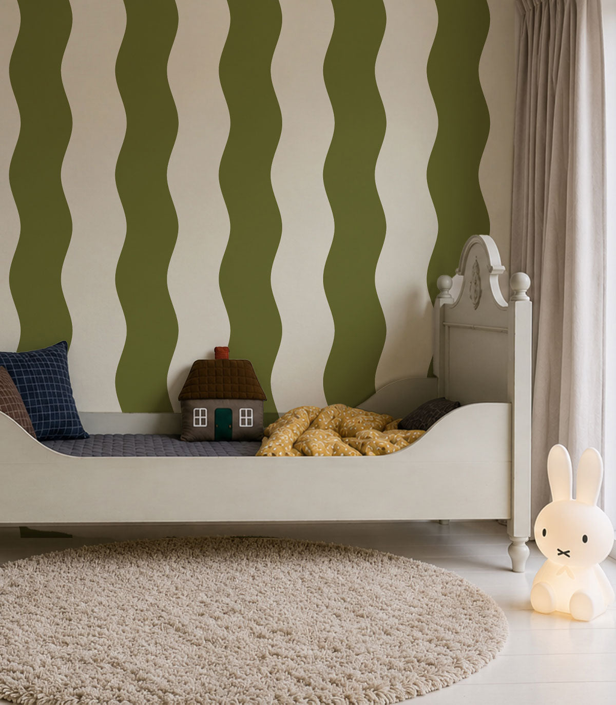Tapeta Wave Stripe Flora Green