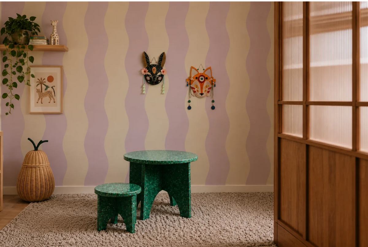 Carta da parati Wave Stripe Lily Lavender
