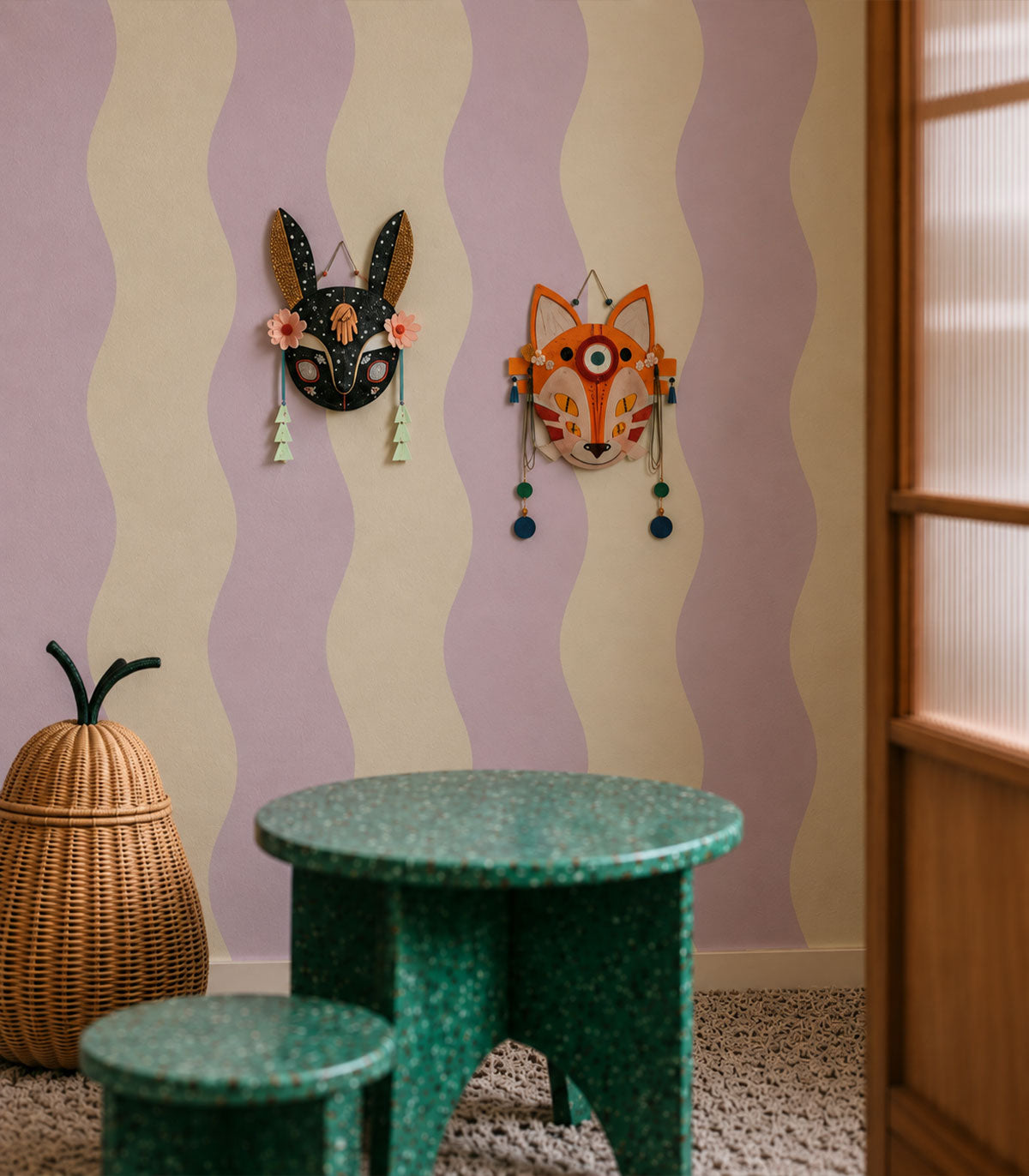 Tapeta Wave Stripe Lily Lavender