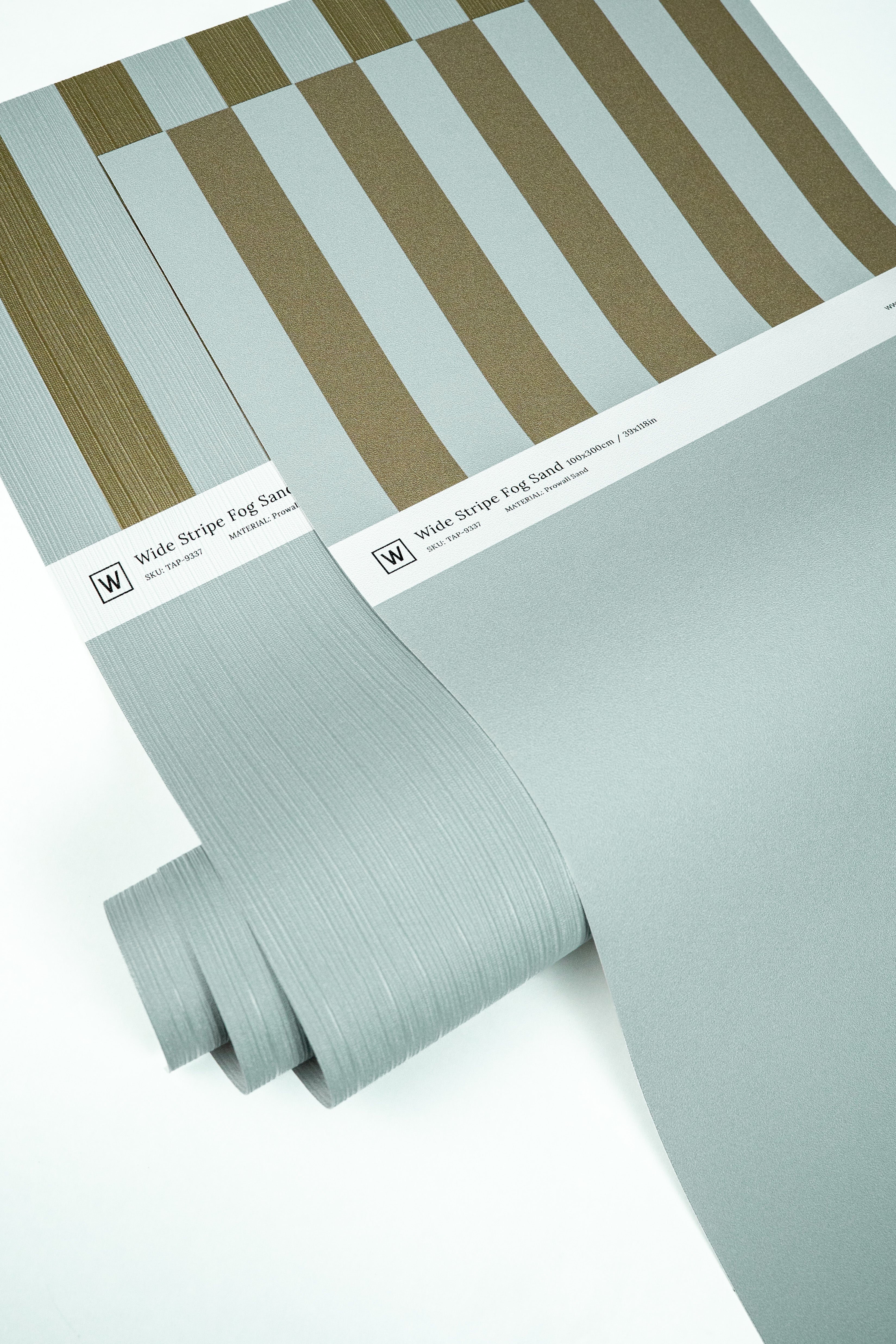 Wallpaper Wide Stripe Play Fog Sand